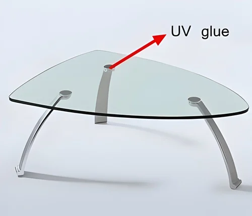 UV adhesive for glass-metal bonding